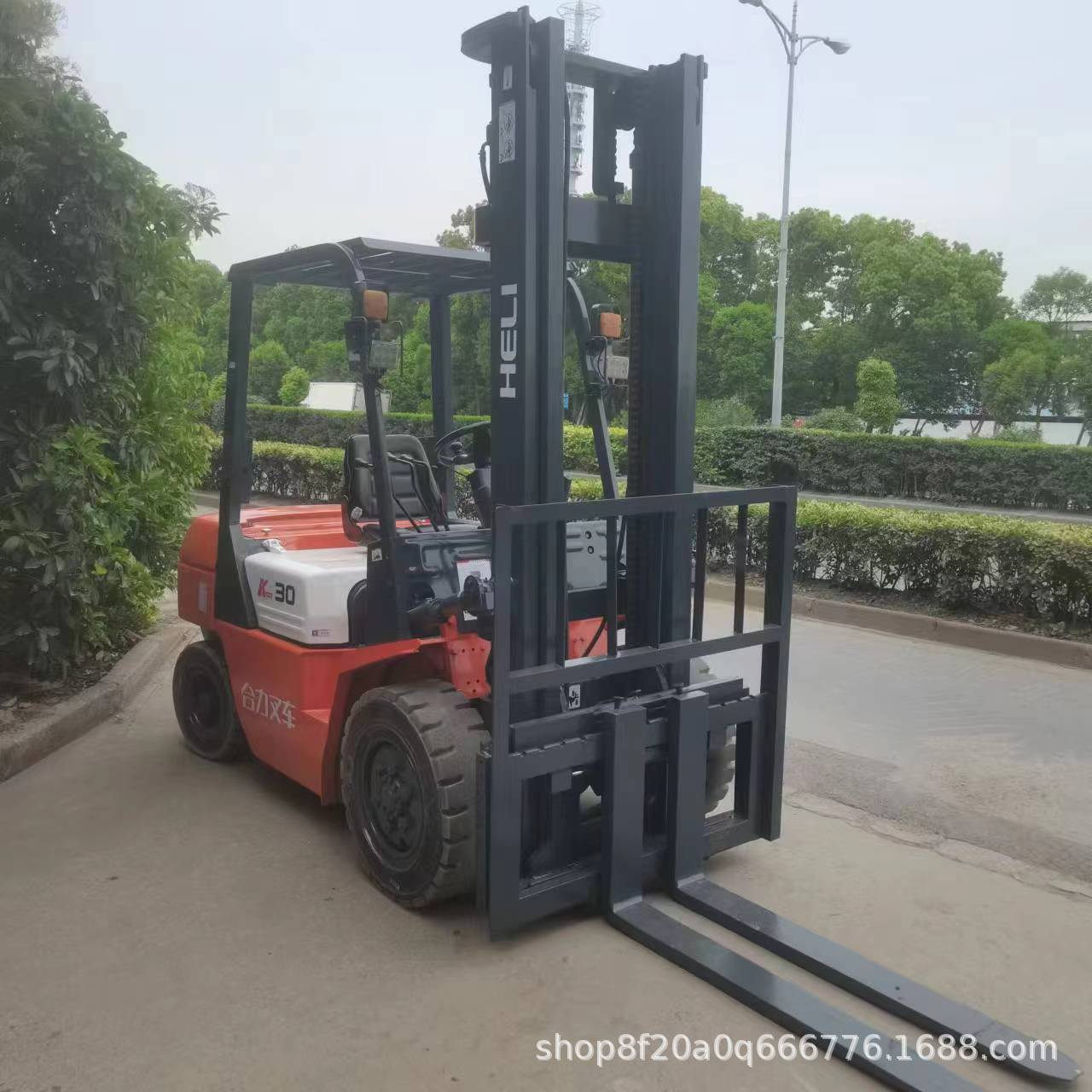 厂家出售合力杭州叉车3吨3.5吨二手叉车中缸侧移进箱地下室用车