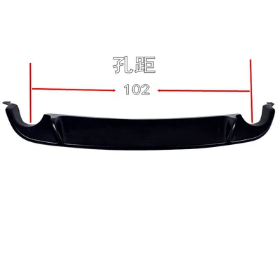 Golf 6 Modified GTI Rear Lip Rear Deflector Exhaust Pipe Tail Section Rear Section Rear Bumper Rear Surrounding Spoiler (Spoiler) - ordinary-high-6-modified-gti-model-rear-lip-gloss-black-ordinary-6-installation