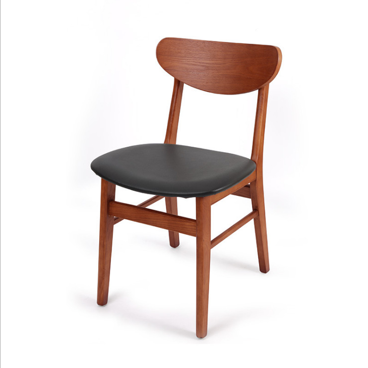 Mesa de comedor de hotel de caja de madera maciza cadena de restaurantes occidentales diseñadores de estilo antiguo asiento de tela de caña