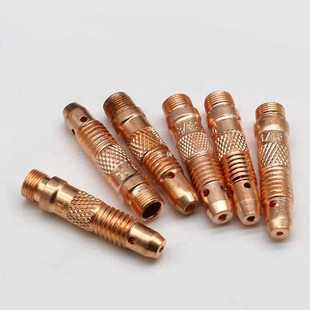 6E3Xwp-26/18/17 Argon Arc Welding Gun Accessories Thickeneded Copper Deflector Deflector Tungsten Needle Chuck Seat