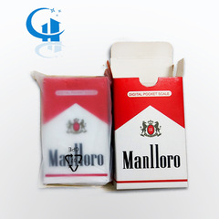 Manufacturer wholesale Marlboro cigarette case electronic jewelry scale 0.01g small mini gram scale portable pocket scale cross border