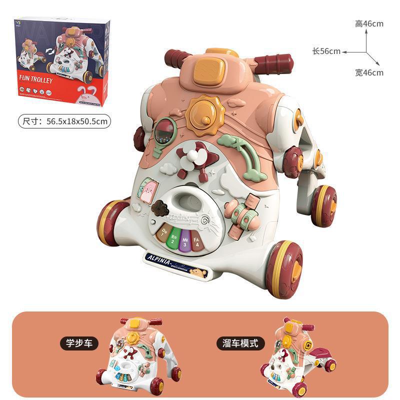 2 in 1 승마 다기능 워커-레드