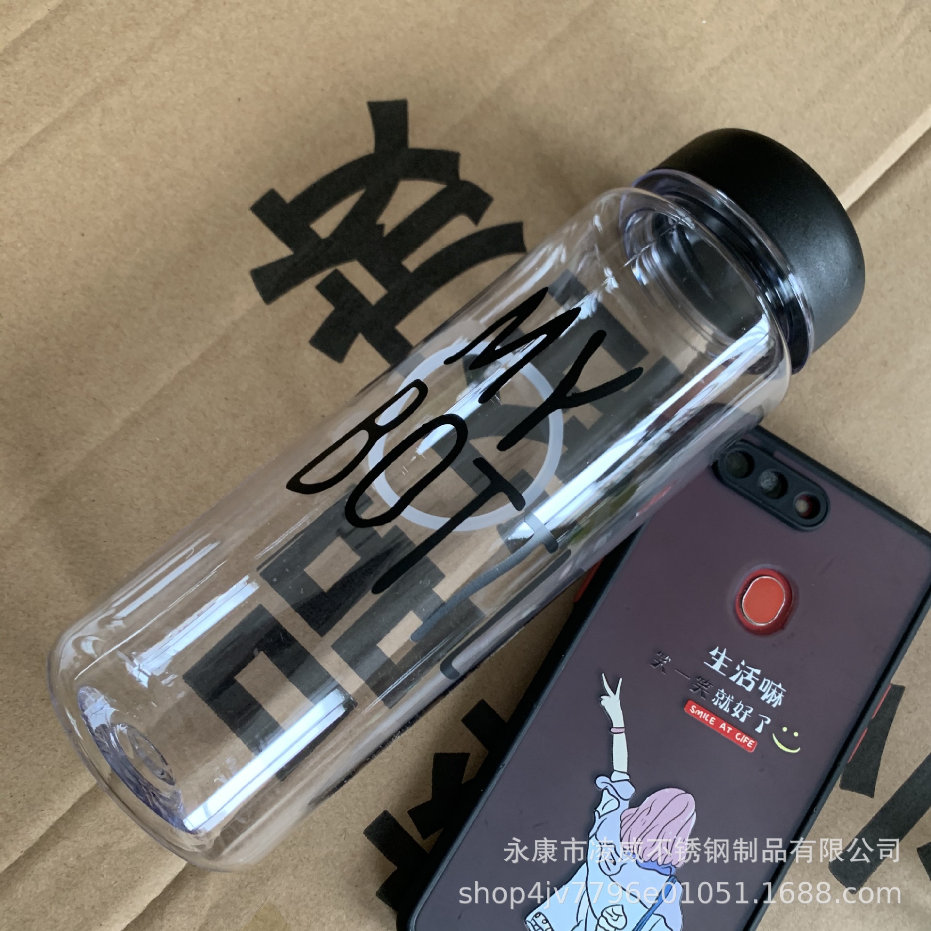 透明my bottle塑料杯AS随行果汁水杯order颜色500毫升塑料瓶logo详情4