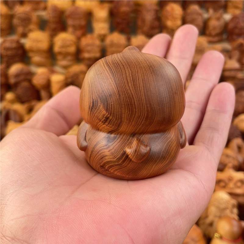 天然シダーウッド彫刻高油古材巣かわいい干支鶏かわいい鶏ホームデコレーションオーナメント|undefined