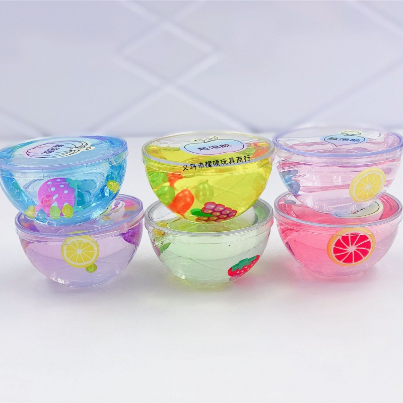 B tazón de oro pegamento espumante de alta transparente decoración de frutas embalaje atractivo Delgado buen estiramiento antiadherente mano Arcilla de cristal