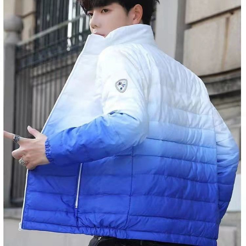 Light Down Jacket Men's Short Sports Spring New Men's Gradient Cold-proof Light Warm Warm Men's Jacket Promotion