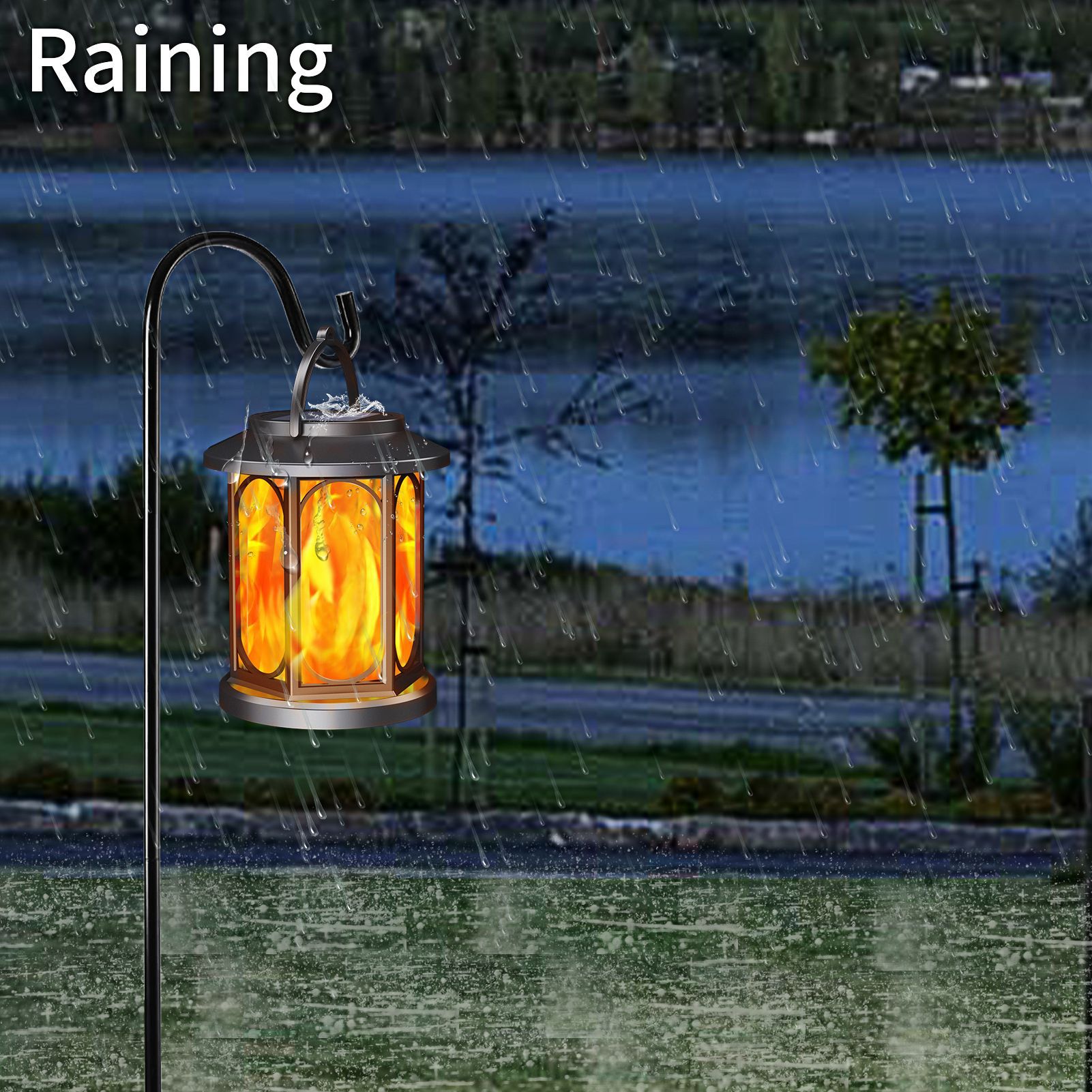 Neu Solar Outdoor Nacht Garten Anhänger Flamme Landschaft Beleuchtung Straße Rasen Licht_voghion.com