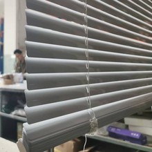 免打孔无拉绳电动窗帘家用客厅高分子防窥防水铝合金双勾百叶帘子