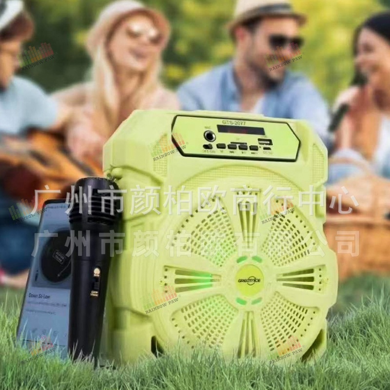 Kts Factory Wholesale Gts Series Gts-2077 Outdoor Portable Single 8inch Wireless Bluetooth Speaker
