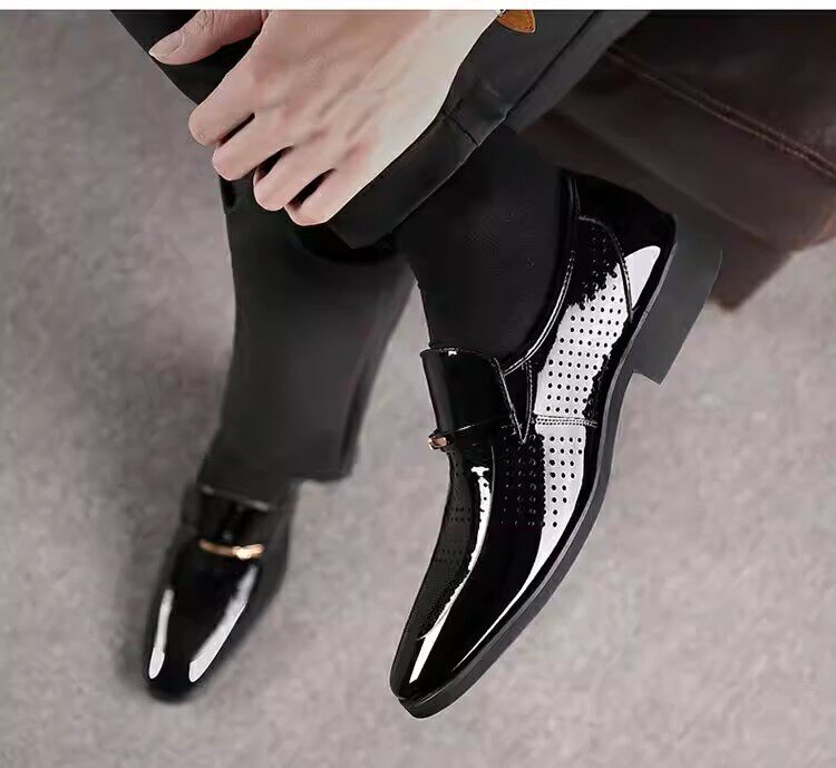 Dép sandal nam bít mũi da PU thoáng khí phong cách công sở — 2119 lỗ màu nâu, 2119 lỗ màu đen chi tiết 7