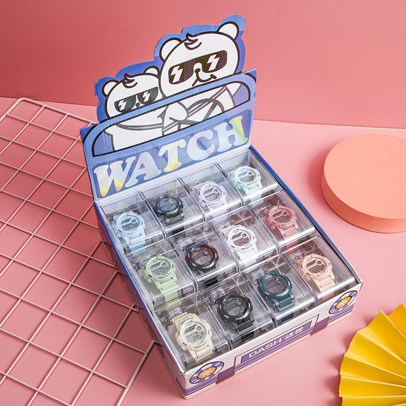 Dashi serie caja electrónica reloj popular luminoso impermeable reloj para estudiantes hombres y mujeres simple reloj deportivo