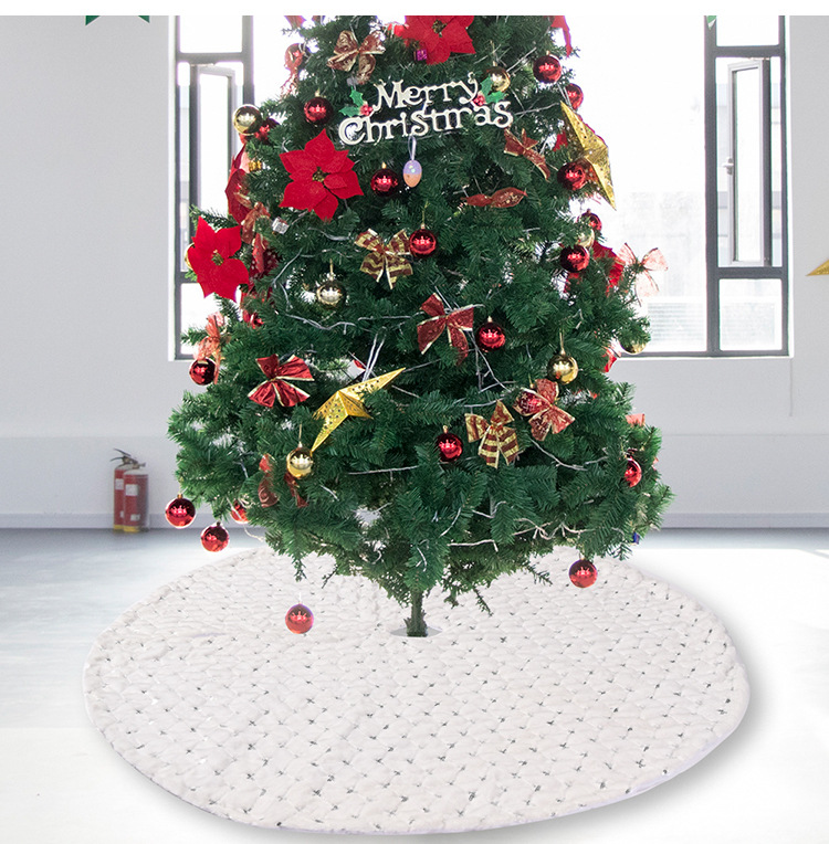 Wholesale Silver Sequined Christmas Tree Skirt Party Decorations Nihaojewelry display picture 9