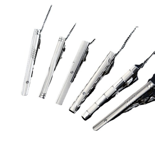 Tie clip men's formal wear men's silver simple wholesale quality supply business tie clip professional security