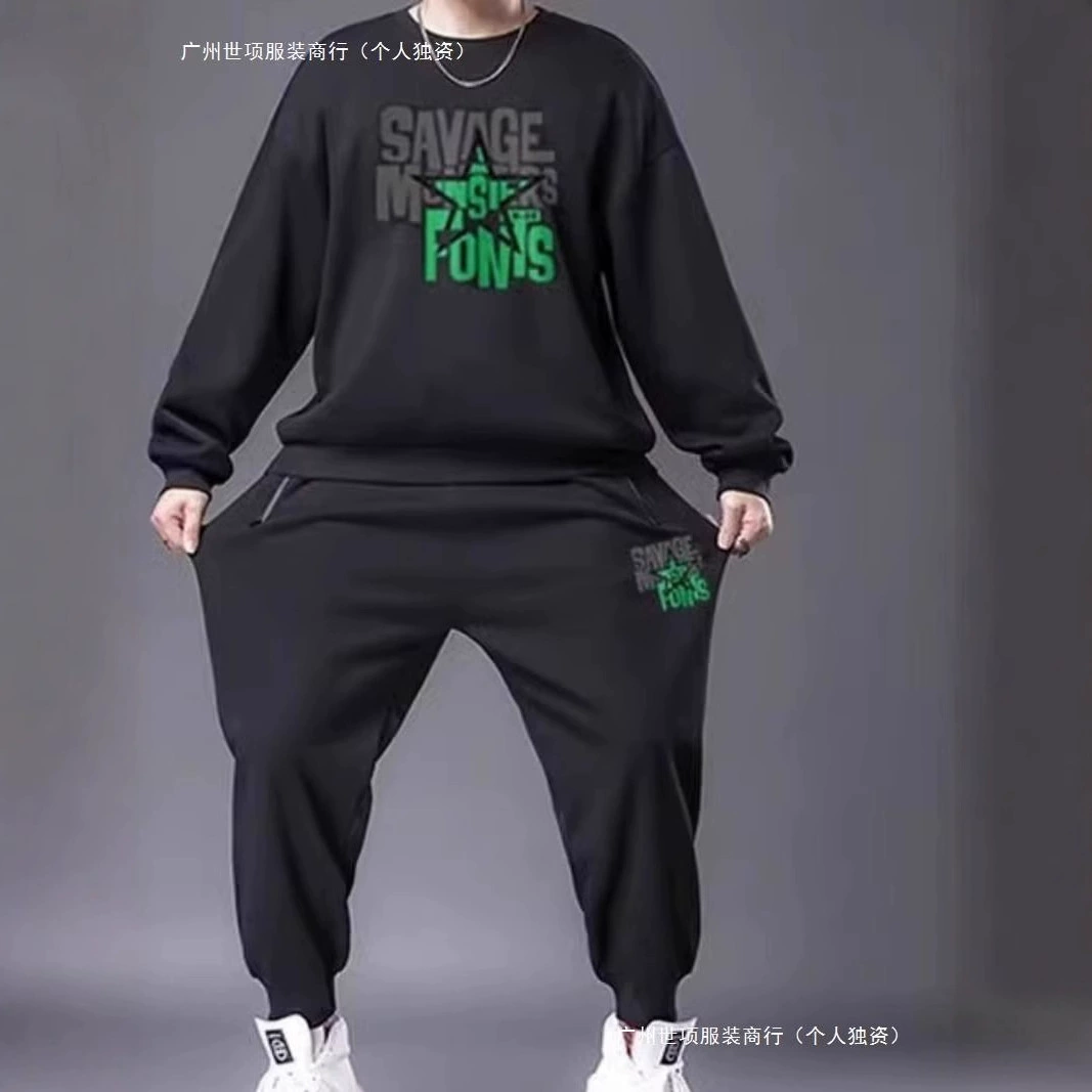 Большой размер свитера мужской весна и осень 2023 новая мужская одежда плюс жир