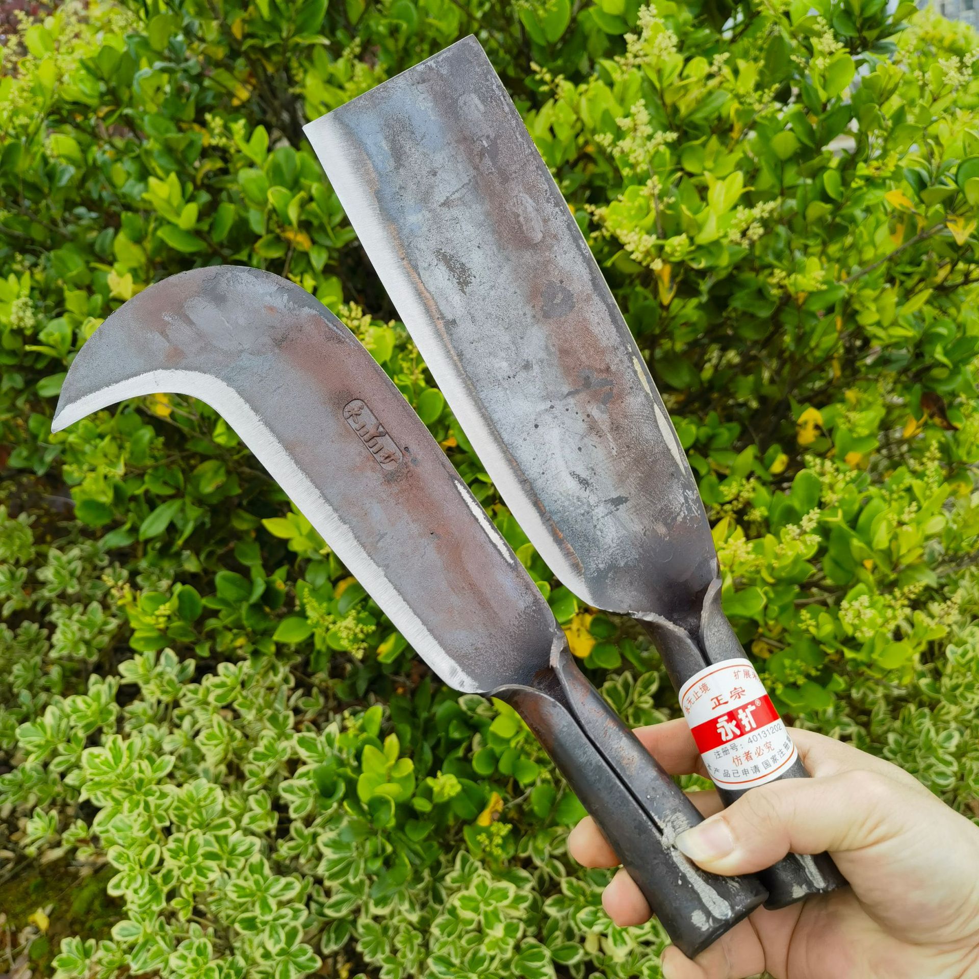 农用柴刀弹簧钢锻打柴刀砍割两用刀农用刀具家用劈柴砍树户外刀具