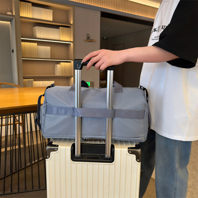 Travel bag Premium sense women's large-capacity sports bag Fitness bag Luggage bag Water-proof shoulder bag_voghion.com