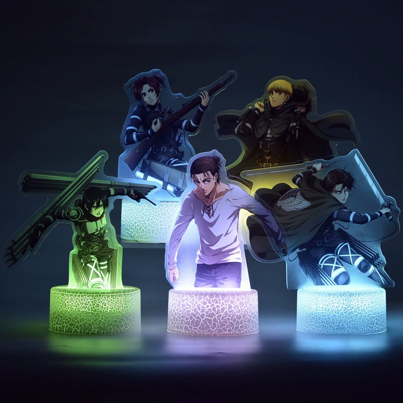 Атака на гигантских солдателов Аллен анимация окружающий Guzidian Лотерея 3D ночная лампа качающиеся изделия оптовые