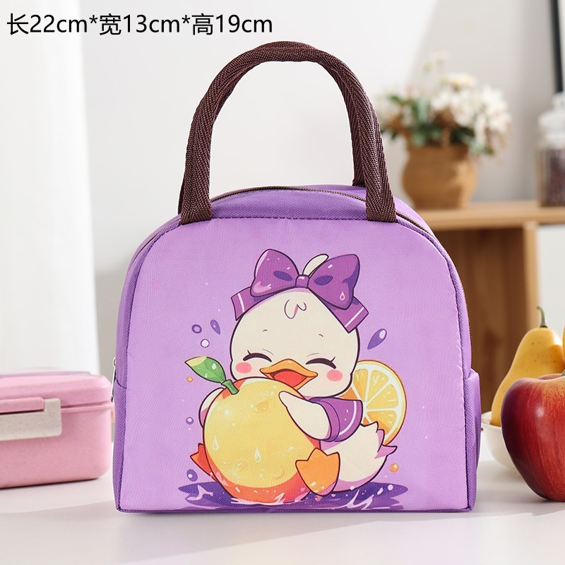 Bolsa para lonchera con aislamiento de papel de aluminio, bolsa de mano con dibujos animados, bolsa de almuerzo para el trabajo de estudiantes, bolsa de almuerzo con aislamiento para niños, bolsa bento.