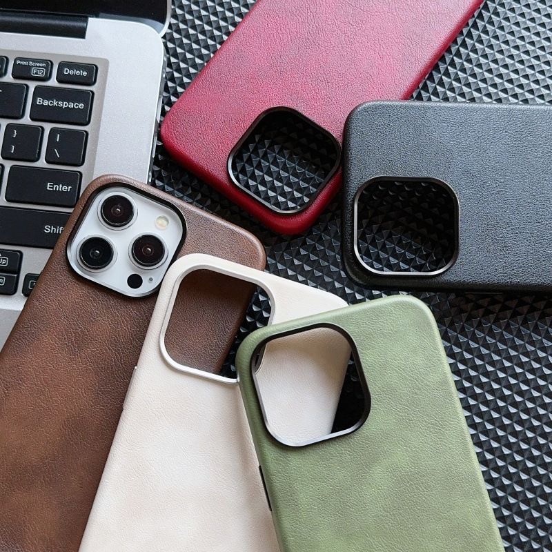 复古疯马皮纹适用iPhone17手机壳肤感磁吸真皮苹果16防摔15保护套|undefined