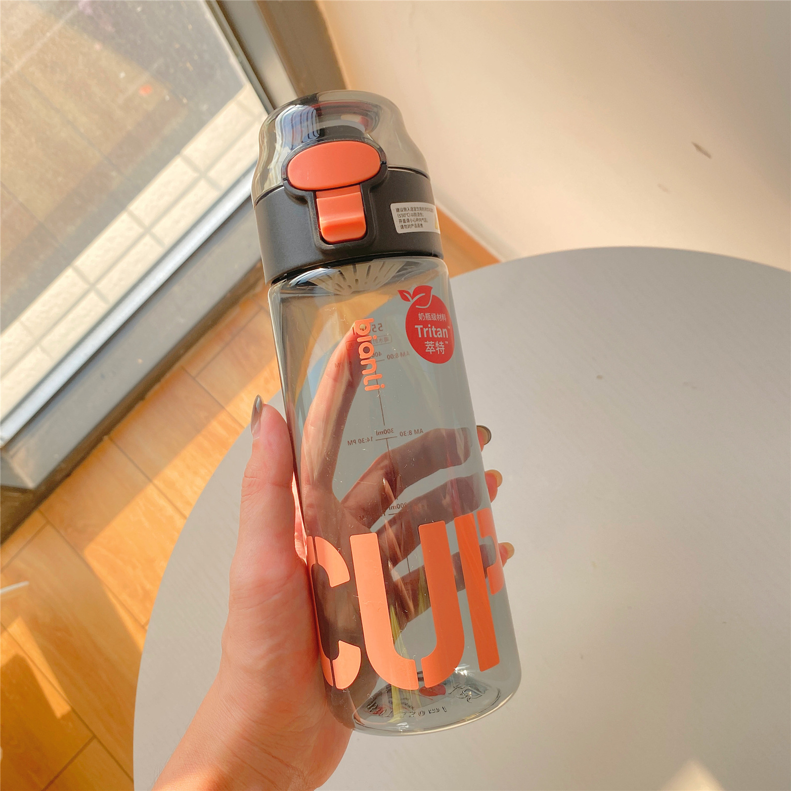 Sanrio taza de agua niñas estudiante de alta apariencia taza de plástico tritan alta temperatura resistente verano lindo niños taza de agua