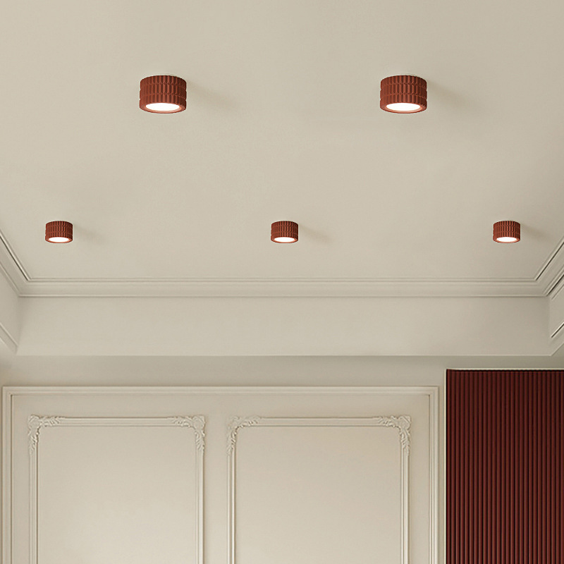 프렌치 크림 스타일 오픈 다운 라이트 깊은 눈부심 방지 오픈 거실 없음 메인 램프 조명 침실 아버웨이 탑 흡수 스포트라이트