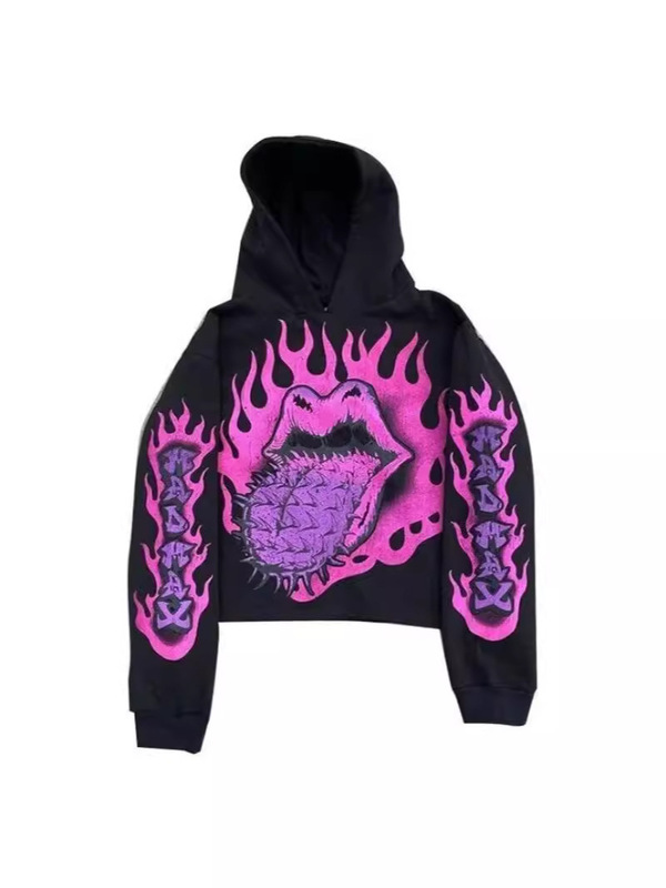 Y2k Vintage Gothic Fashion Skull Hoodie Autumn and Winter Hip Hop Long Sleeve Jacket Loose Hooded Sweatshirt Y2k Vintage Gothic Fashion Skull Hoodie Autumn and Winter Hip Hop Long Sleeve Jacket Loose Hooded Sweatshirt