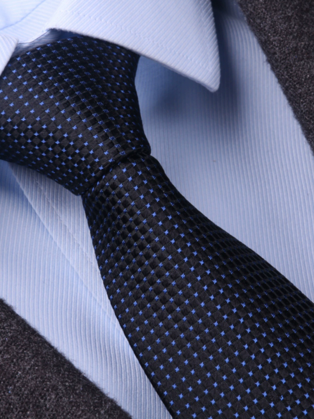 Мужской деловой галстук из шелкового шелка с застежкой-молнией, свадебный, синий в полоску, 8 см, стильная доступная роскошная подарочная коробка