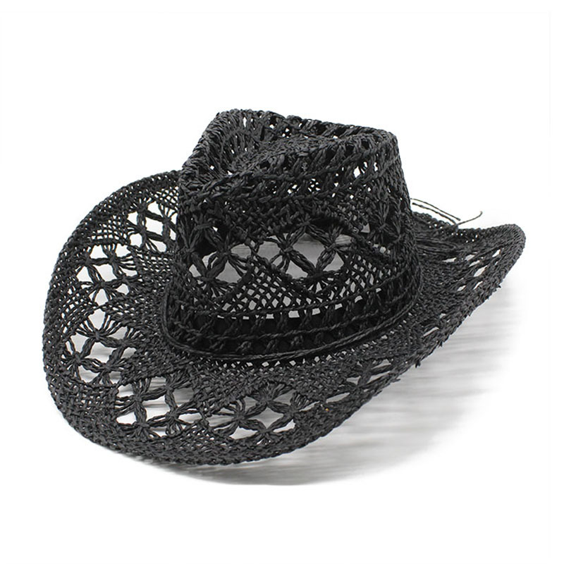 Unisex Vacation Solid Color Crimping Straw Hat display picture 3