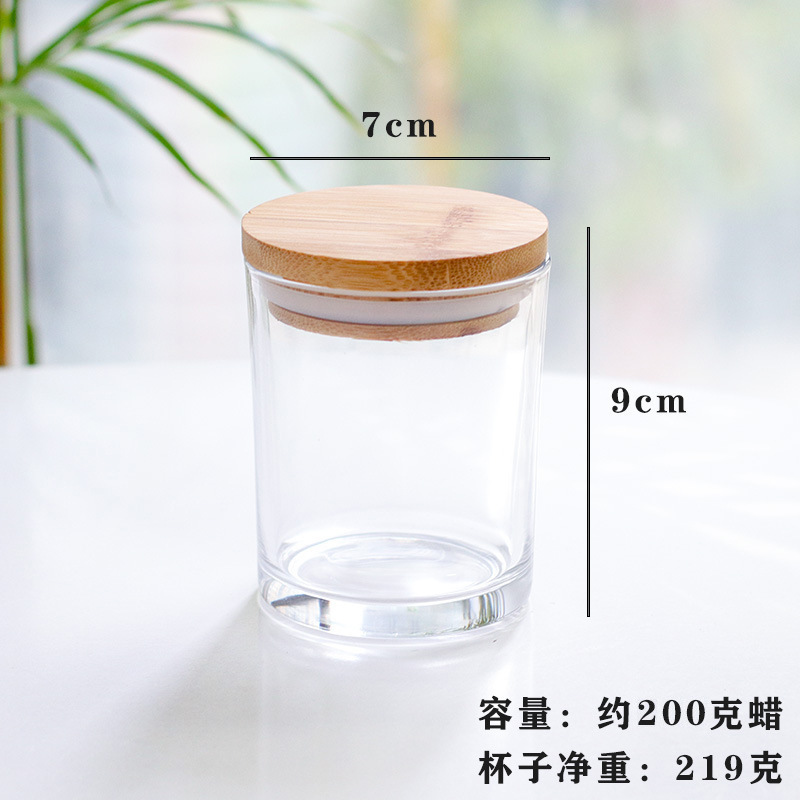 Fábrica en stock recto 200ml taza de vela de color esmerilado 8090 con cubierta de taza de cera de banano 10oz tapa de hierro jar