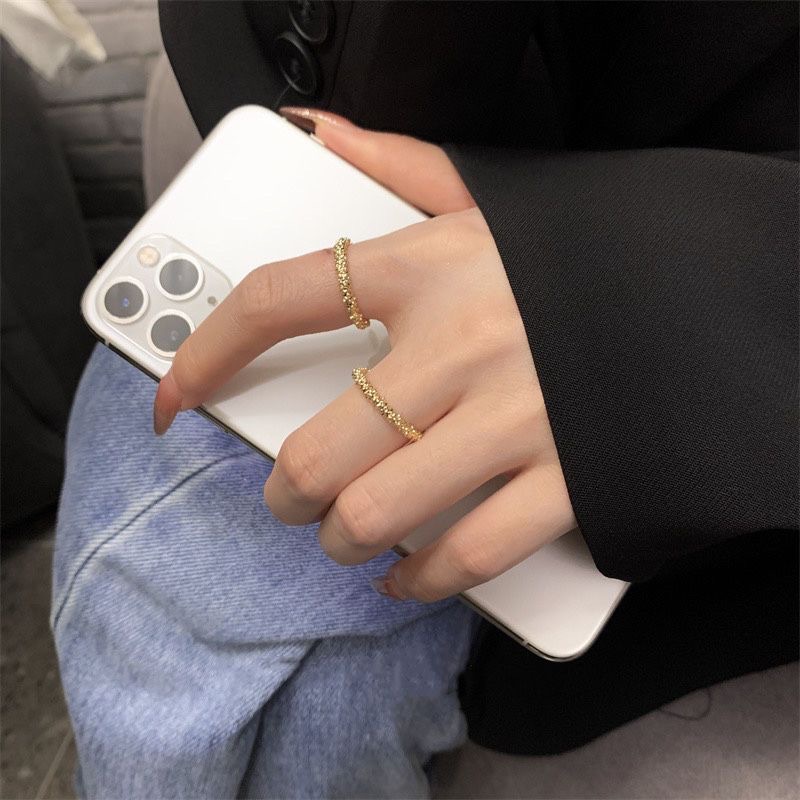 Minimalist Adjustable Designer Ring For Women Silver Statement_voghion.com