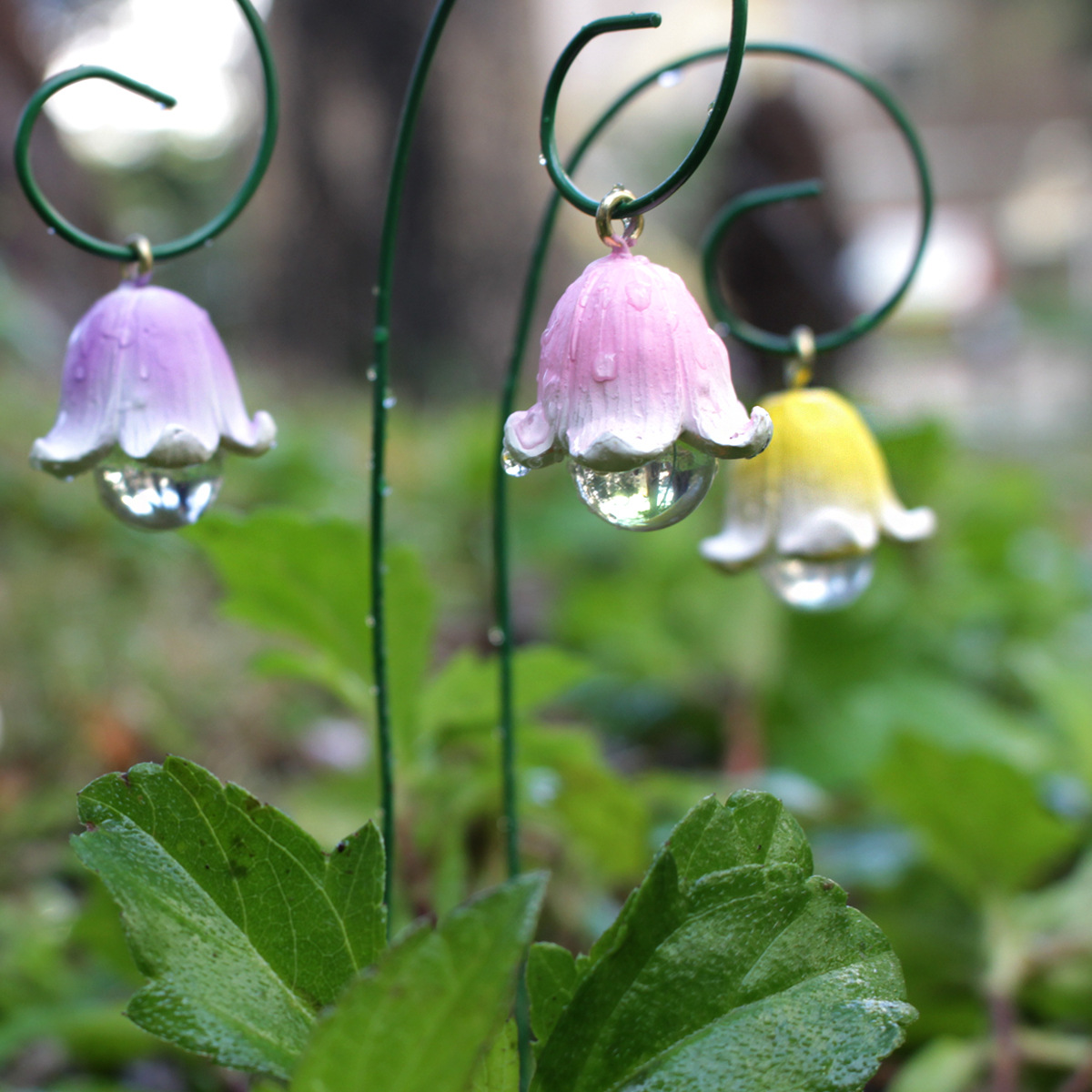  new flower holder ground plug gardening decoration plug-in lily flower pot green plant flower holder outdoor grocery garden 