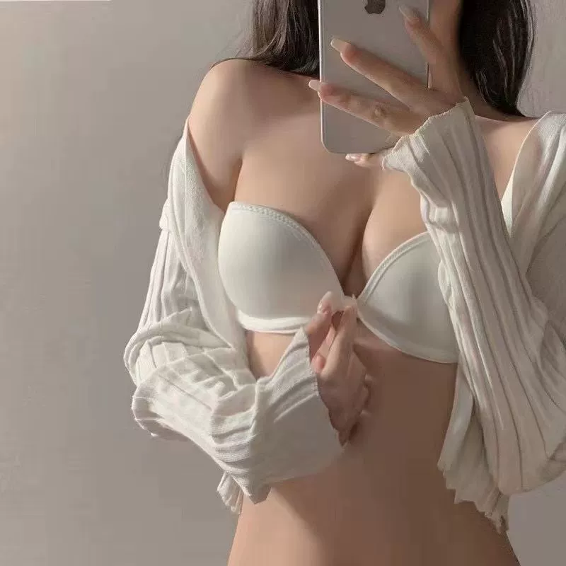Японское сексуальное нижнее белье, нескользящий push-up бюстгальтер, топ для учащихся начальной школы, без спинки