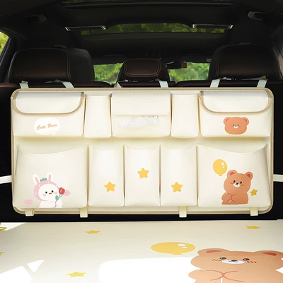 Car storage bag/box bag cute rear seat - bear-and-rabbit