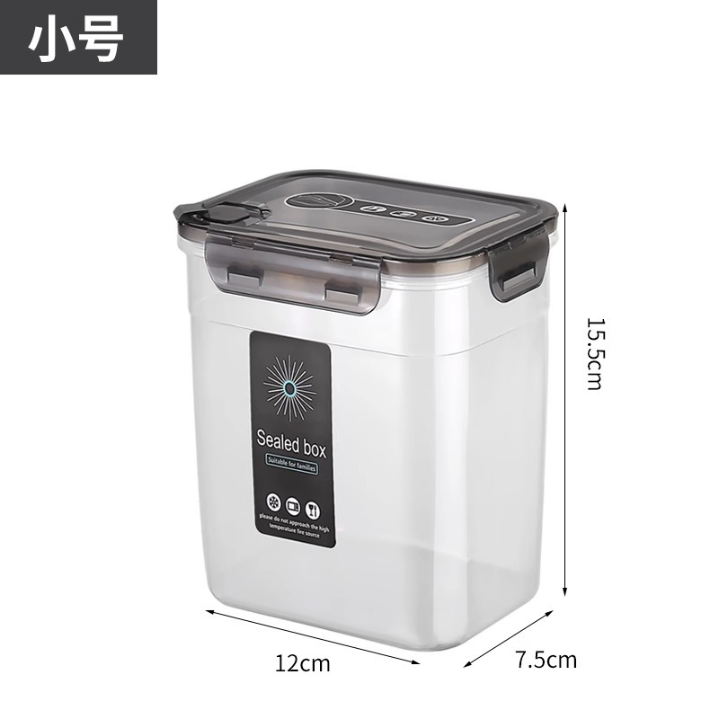 Latas selladas, granos integrales, almacenamiento de cocina, productos secos de grado alimenticio, cajas de plástico transparente, bocadillos, latas de almacenamiento de té