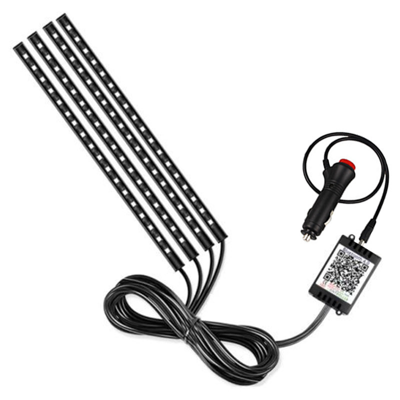 48 72LED un remolque cuatro mangueras de silicona luces de atmósfera de automóviles luces de atmósfera de pies interiores