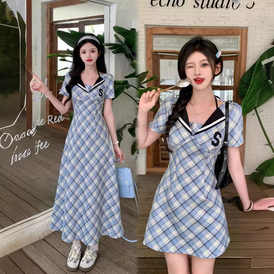  夏  L-4XL 大きいサイズ ワンピース（2タイプ：ショート丈、ロング丈）