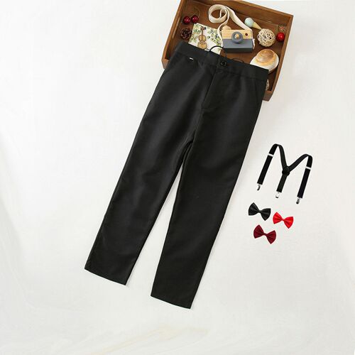 Children's trousers, spring and autumn trousers, boys' black trousers, British dress, children's performance black trousers, factory direct sales