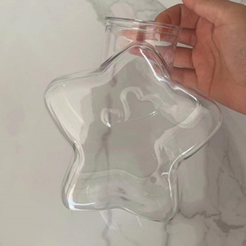 Fábrica al por mayor transparente de plástico para mascotas creativo DIY deseando botella de caramelo hecha a mano Arco Iris nebulosa estrella suerte botella vacía