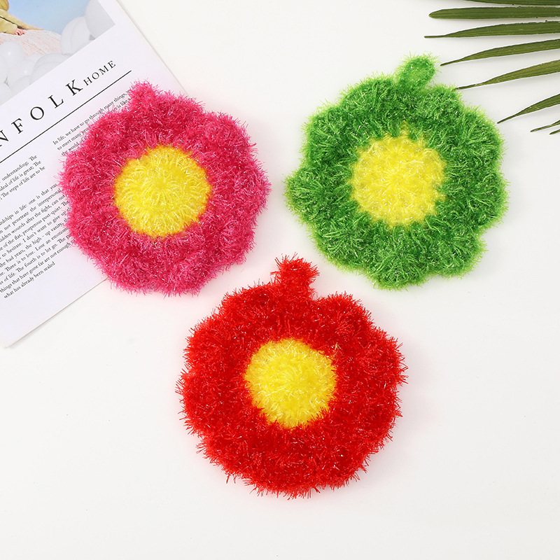 Corea del Sur girasol pieza de acrílico aceite lavaplatos toalla coreano creativo flor plato paño cocina tazón cepillo