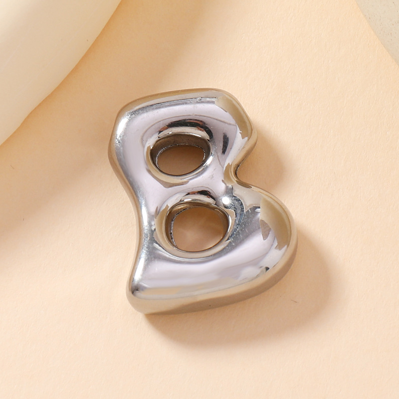 Colgante de estilo europeo y americano de acero inoxidable mini burbuja colgante de letras inglesas accesorios DIY joyas