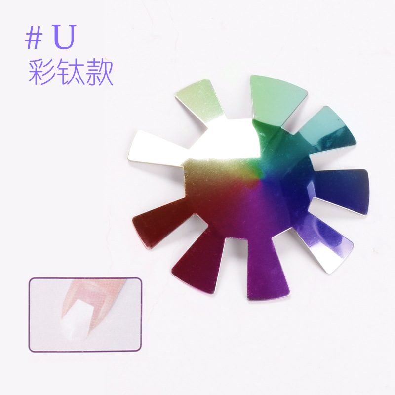 Placa de acero francés color titanio U