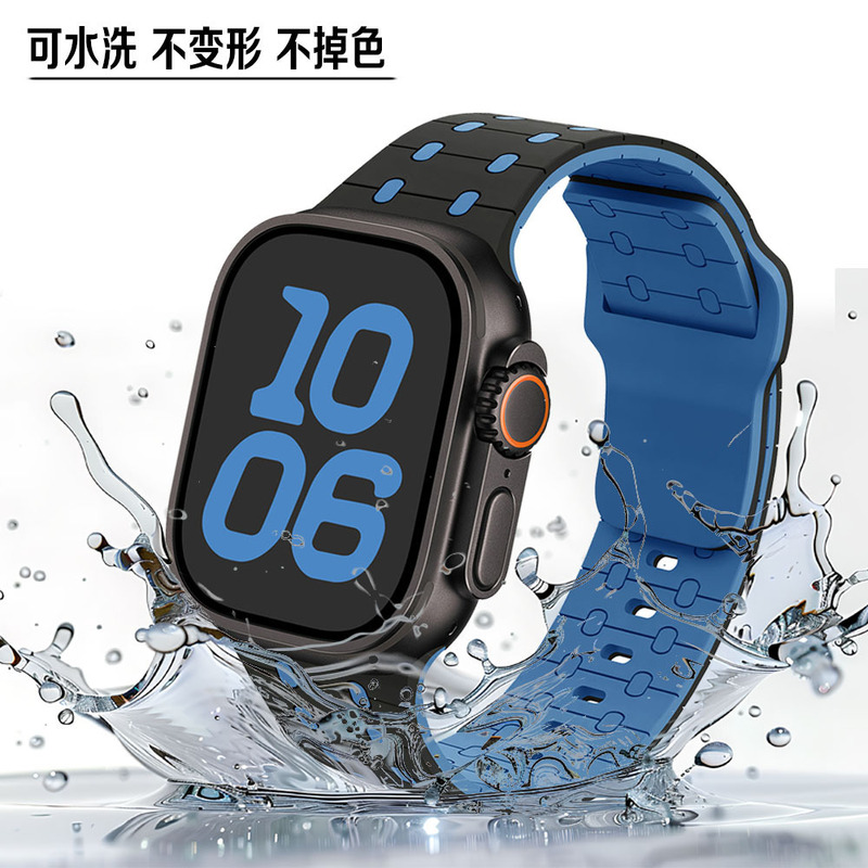 Factory Wholesale Suitable for Apple Watch with Confetti Nike Sports Silicone Strap Iwatch10/9/8/7 Strap