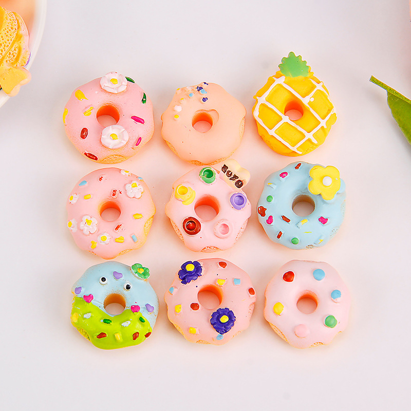 Miniature Food Toy Donut Cake DIY Jewelry Accessories Cream Glue Handmade Decorations Cute Mobile Phone Case Material Miniature Food Toy Donut Cake DIY Jewelry Accessories Cream Glue Handmade Decorations Cute Mobile Phone Case Material