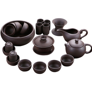 Lanyang Purple Sand Tea Set Ceramic Kung Fu Tea Set Tea Cup Teapot Complete Tea Set Tea Ceremony Home Simple