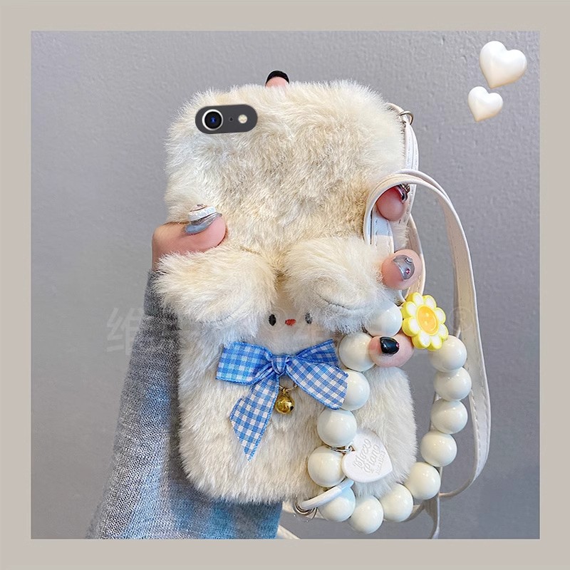 Apple, (Cross-border trading), plush three dimensional compatible rabbit, phone case, demi-season cute mobile phone, protective case, 8plus, Android