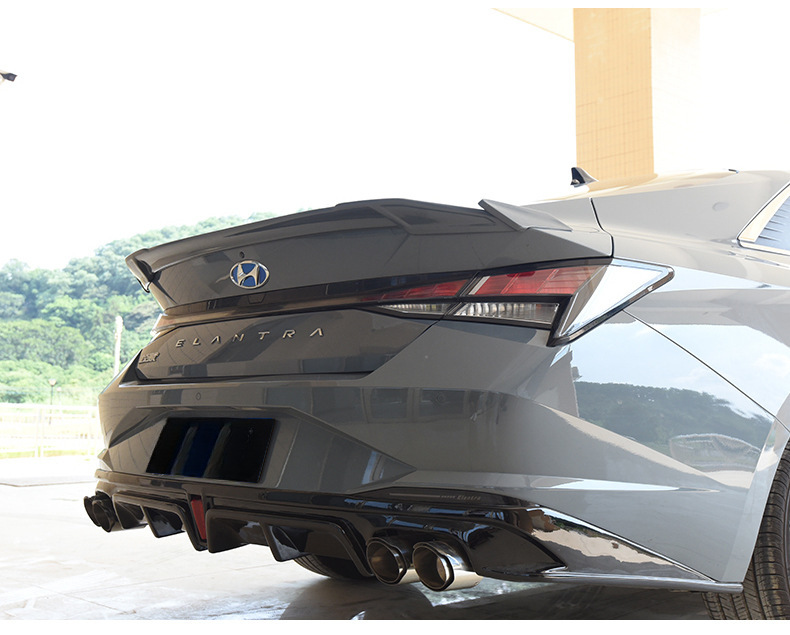 Suitable for 21-25 Seventh-Generation Elantra Tail Modification Mc Model, Special Appearance for Tail Spoiler Without Drilling