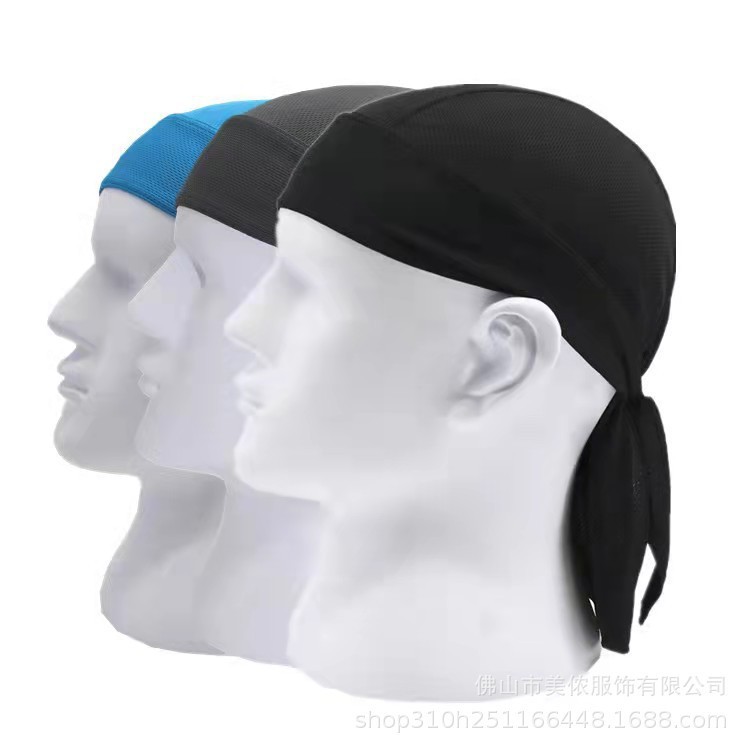 Summer outdoor quick-drying bicycle equipment lined with sweat-absorbent Baotou small cap men's sports sun protection breathable cycling headscarf