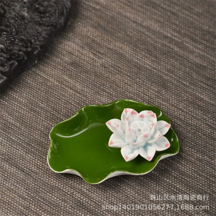 Керамическая диска из лотоса Jingdezhen диска для благовоний ароматная печь для дома украшения лотоса нити благовоний заглушка