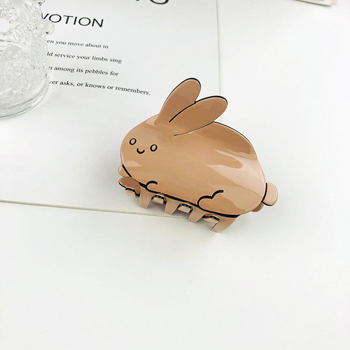 New rabbit acetic acid hair clip, fashionable and cute hair clip, fresh clip, small hair clip, hair catcher on the back of the head, hair shark clip