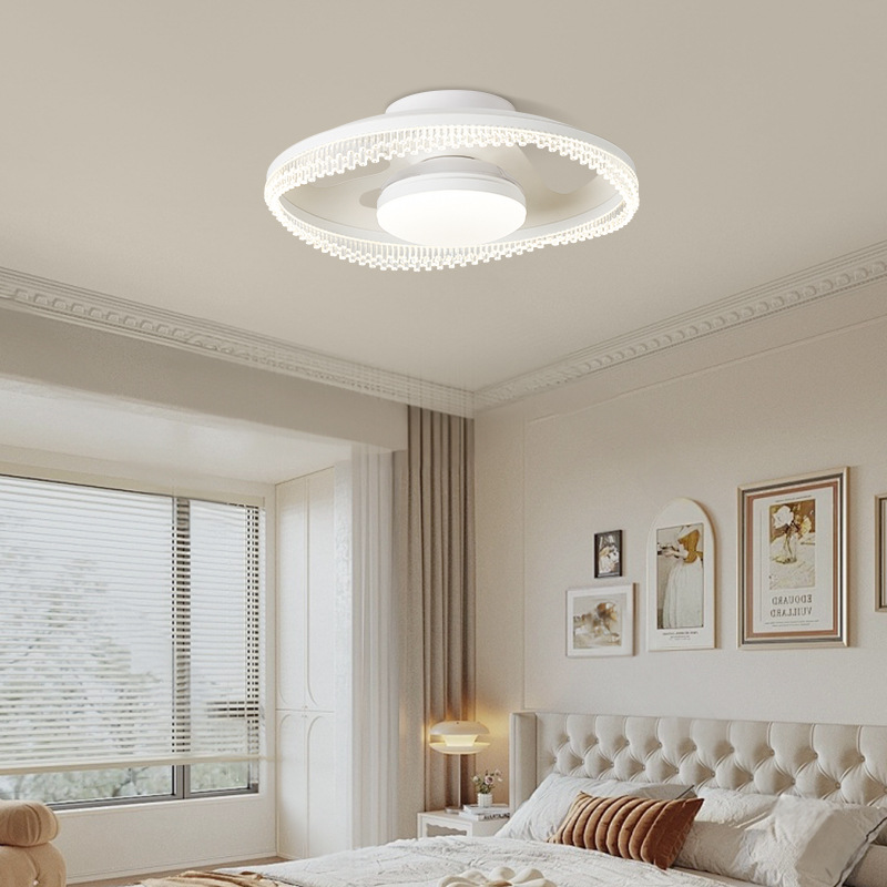 Lámpara de ventilador sin hojas anti-soplado directo Lámpara de techo del dormitorio principal 2025 nueva habitación para niños comedor ventilador de techo invisible ventilador eléctrico
